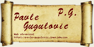 Pavle Gugulović vizit kartica